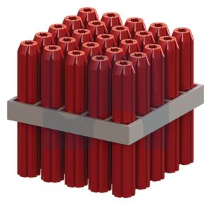 PLUG PVC FRAMED RED 50 MM